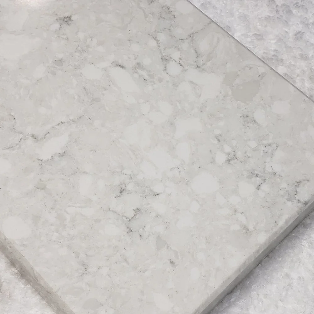 Quartz Stone Cutting Board cheese sushi charcuterie tray 5x10 white cream chunky